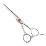 Professional Red Crystal Hair Cutting Scissor Symmetric Handle