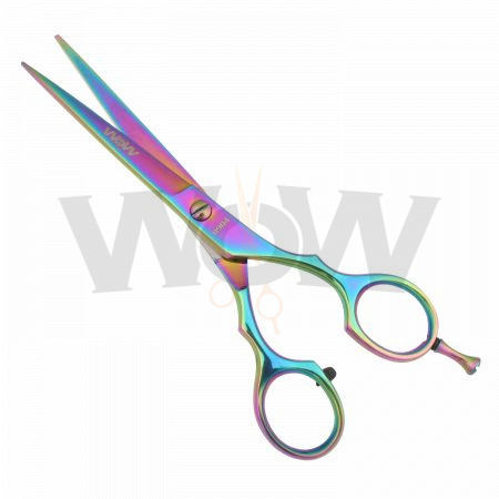 Stylish Rainbow Hair Cutting Shears Symmetric Handle