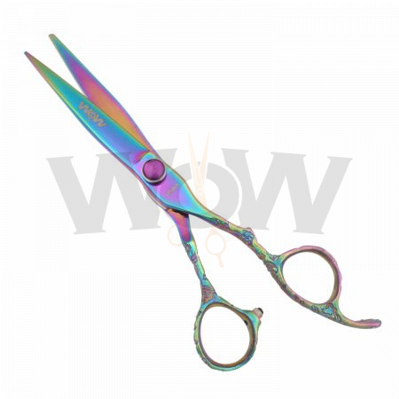 Professional Rainbow Hair Cutting Scissor Purple Jewel