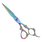 Blue Diamond Rainbow Hair Cutting Scissors