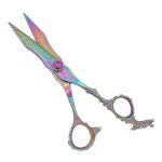 Professional Rainbow Hair Cutting Scissors Dragon Engraved Handle