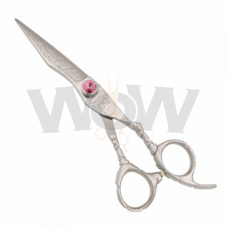 Elegant Sand Finish Hair Cutting Shears Pink Diamond