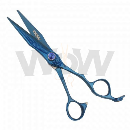 Professional Titanium Blue Hair Cutting Scissors