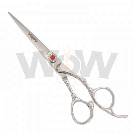 Finest Embroidery Japanese Hair Cutting Scissor Red Crystal