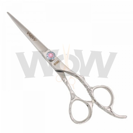Finest Japanese Embroidery Hair Cutting Shears Pink Crystal