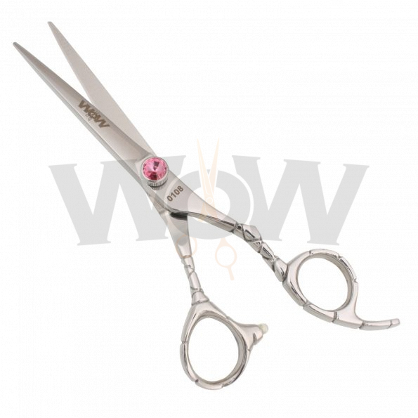 Stylish Engraved Hair Cutting Shears Pink Diamond