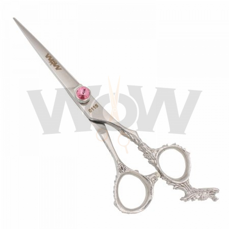 Dragon Engraved Hair Cutting Shears Pink Diamond